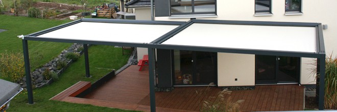 Pergola mit Textilbespannung